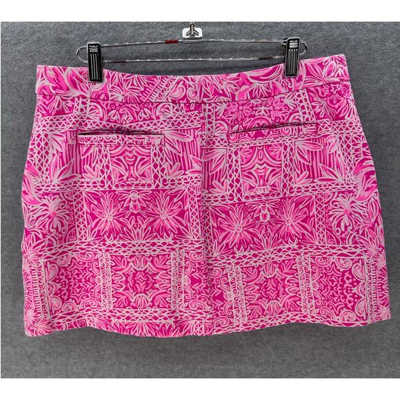 Lilly Pulitzer Colette Womens 8 Knit Skort New Blooms on the Block Pink Preppy - Picture 2 of 9